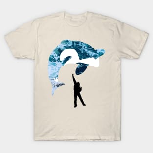 Free Willy Jump Ocean Silhouette T-Shirt